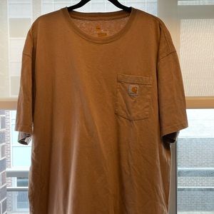 CARHARTT POCKET TEE -mocha/tan type colour